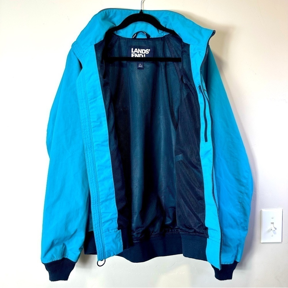 Y2K, Vintage Lands End Classic Squall Jacket, Waterproof, 1990s, Blue, Large - Picture 3 of 7